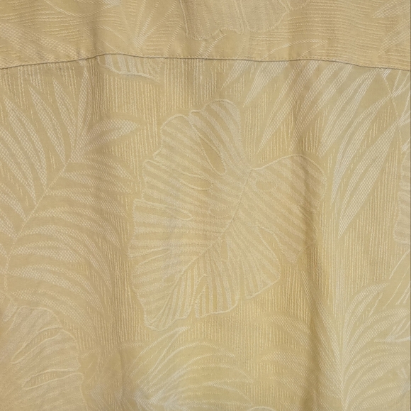 Jamaica Jaxx 100% Silk Men's XXL Short Sleeve Button Down Shirt Tropical Yellow - Picture 4 of 7